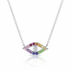 Buy 😉 Sabrina Designs 14k Gold & Rainbow Sapphire Evil Eye Necklace for 👩 women 🥰 -Sabrina Designs Shop 074c06a95d9b47ecb2e6e32164ca09d6 1080x