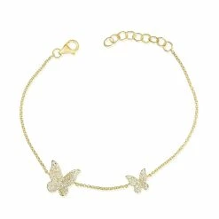 Flash Sale 👏 Sabrina Designs 14k Gold & Diamond Butterfly Bracelet for 👩 women 🎉