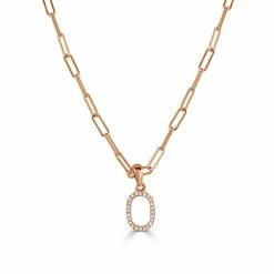 Outlet ✨ Sabrina Designs 14k Rose Gold & Diamond Paperclip Initial Necklace for 👩 women 🤩 -Sabrina Designs Shop 1aca07b2c1b84c92bdf5945fd6752336 1080x