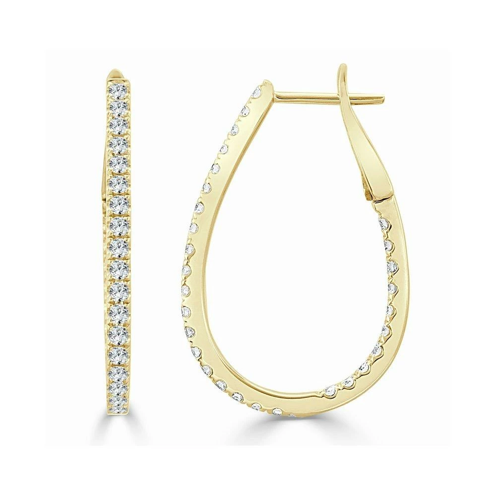 Buy ๐ Sabrina Designs 14k Gold & Diamond Pear Shape Hoop Earrings - 1" for ๐ฉ women ๐ 3 Buy ๐ Sabrina Designs 14k Gold & Diamond Pear Shape Hoop Earrings - 1" for ๐ฉ women ๐