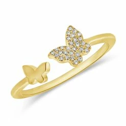 Best reviews of 😉 Sabrina Designs 14k Gold & Diamond Open Butterfly Ring for 👩 women 💯
