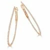 Promo ✨ Sabrina Designs 14k Gold & Diamond Skinny Hoop Earrings 1-1/2" for 👩 women ⌛