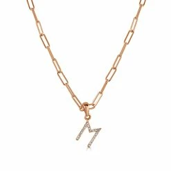 Outlet ✨ Sabrina Designs 14k Rose Gold & Diamond Paperclip Initial Necklace for 👩 women 🤩 -Sabrina Designs Shop 327f9f6ec1f0459f88ae1bfc287f06c7 1080x
