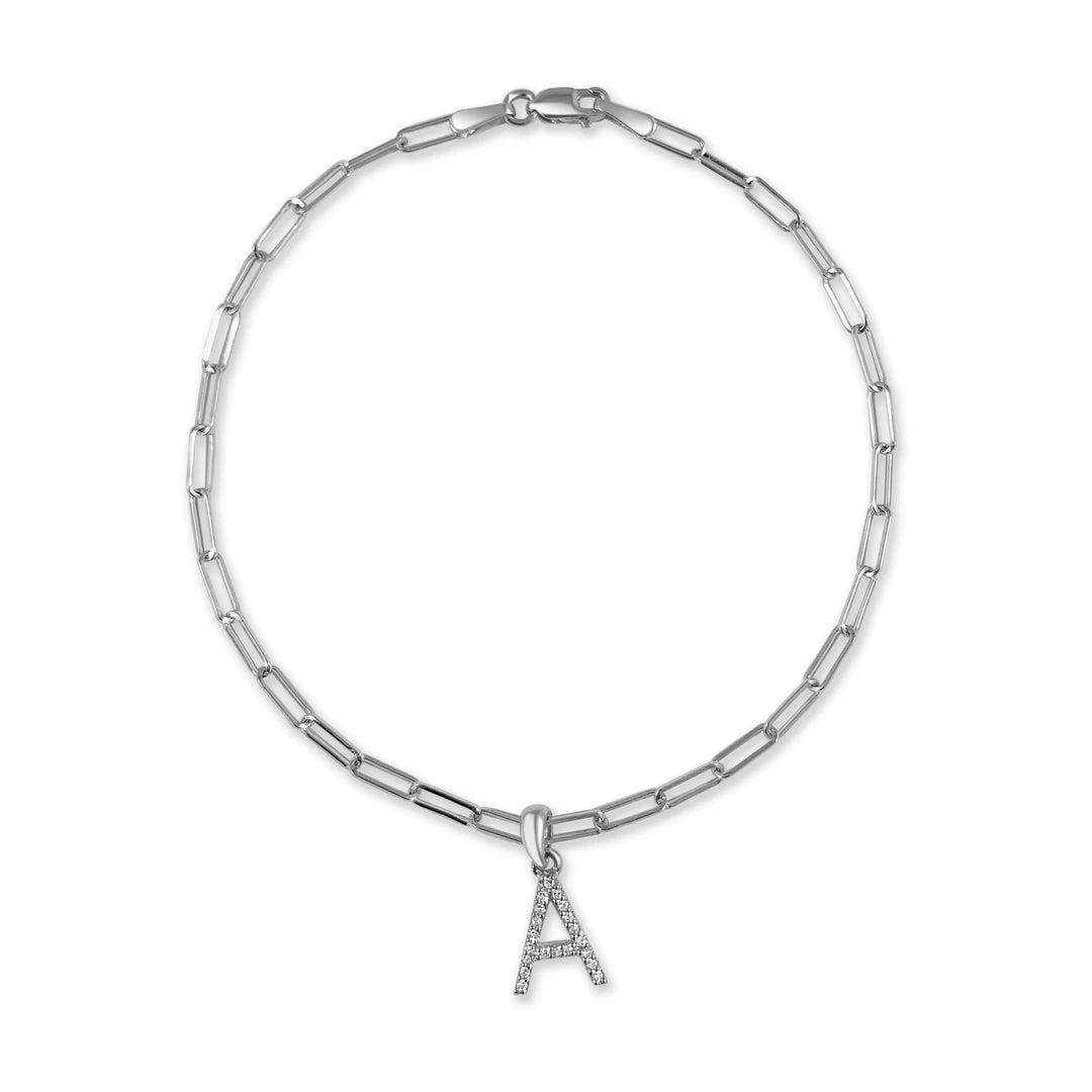 Brand new π― Sabrina Designs 14k White Gold & Diamond Initial Link Bracelet for π© women π 24 Brand new π― Sabrina Designs 14k White Gold & Diamond Initial Link Bracelet for π© women π - Image 22