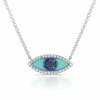 New 🥰 Sabrina Designs 14k Gold & Diamond Turquoise Evil Eye Necklace for 👩 women 🌟