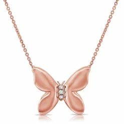 Cheap 🤩 Sabrina Designs 14k Gold & Diamond Butterfly Necklace for 👩 women 🌟