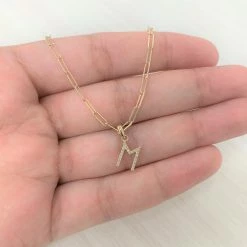 Outlet ✨ Sabrina Designs 14k Rose Gold & Diamond Paperclip Initial Necklace for 👩 women 🤩 -Sabrina Designs Shop 4068b1795b184824b716387f71da1014 1080x
