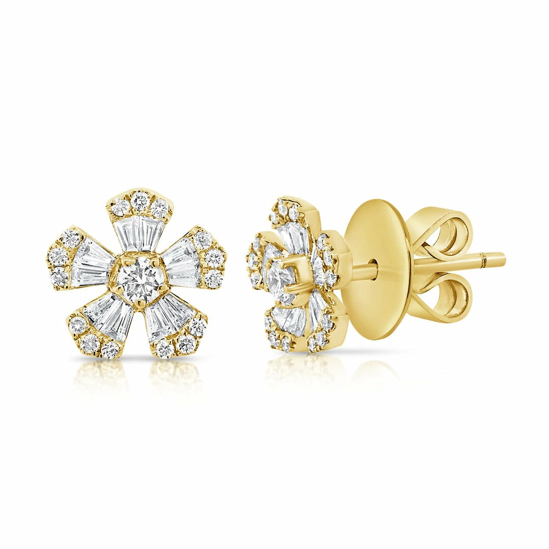Cheapest β Sabrina Designs 14k Gold & Diamond Baguette Flower Stud Earrings for π© women π 3 Cheapest β Sabrina Designs 14k Gold & Diamond Baguette Flower Stud Earrings for π© women π