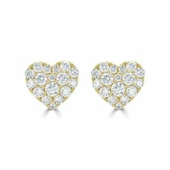 Deals 👍 Sabrina Designs 14k Gold & Diamond Heart Stud Earrings for 👩 women 👍