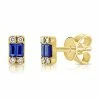 Best deal 🛒 Sabrina Designs 14k Gold Diamond & Sapphire Stud Earrings for 👩 women 🥰