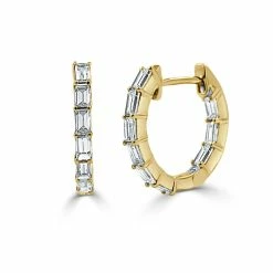 Top 10 ✨ Sabrina Designs 14k Gold & Baguette Diamond Huggie Earrings for 👩 women 😍