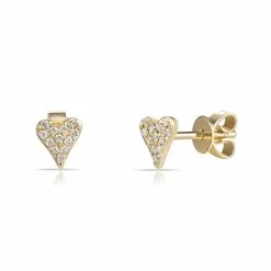 Cheapest 🤩 Sabrina Designs 14k Gold & Diamond Heart Stud Earrings for 👩 women 👍