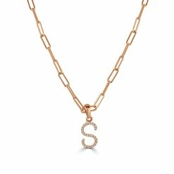 Outlet ✨ Sabrina Designs 14k Rose Gold & Diamond Paperclip Initial Necklace for 👩 women 🤩 -Sabrina Designs Shop 4da621d415a54e609b95f56764a93091 1080x