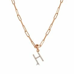 Outlet ✨ Sabrina Designs 14k Rose Gold & Diamond Paperclip Initial Necklace for 👩 women 🤩 -Sabrina Designs Shop 5184c48927914ef2ae45224a8912bcf5 1080x