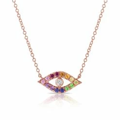 Buy 😉 Sabrina Designs 14k Gold & Rainbow Sapphire Evil Eye Necklace for 👩 women 🥰 -Sabrina Designs Shop 524d5c7e55084ca0887fb195d5dc9119 1080x