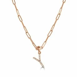 Outlet ✨ Sabrina Designs 14k Rose Gold & Diamond Paperclip Initial Necklace for 👩 women 🤩 -Sabrina Designs Shop 5653259dbb2e4c3ba7d28e2a9b6701f0 1080x