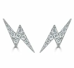 Coupon ❤️ Sabrina Designs 14k Gold & Diamond Lightning Bolt Stud Earrings for 👩 women ❤️