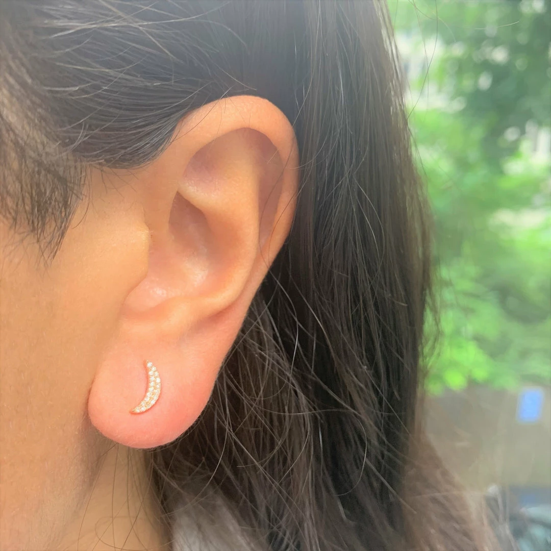 Buy ๐ Sabrina Designs 14k Gold & Diamond Moon Stud Earrings for ๐ฉ women ๐ 4 Buy ๐ Sabrina Designs 14k Gold & Diamond Moon Stud Earrings for ๐ฉ women ๐ - Image 2