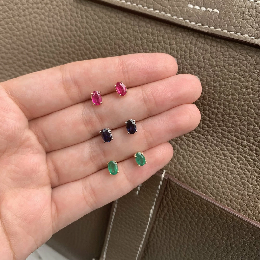 Best deal π Sabrina Designs 14K Gold & Ruby Oval Studs for π© women π 4 Best deal π Sabrina Designs 14K Gold & Ruby Oval Studs for π© women π - Image 2