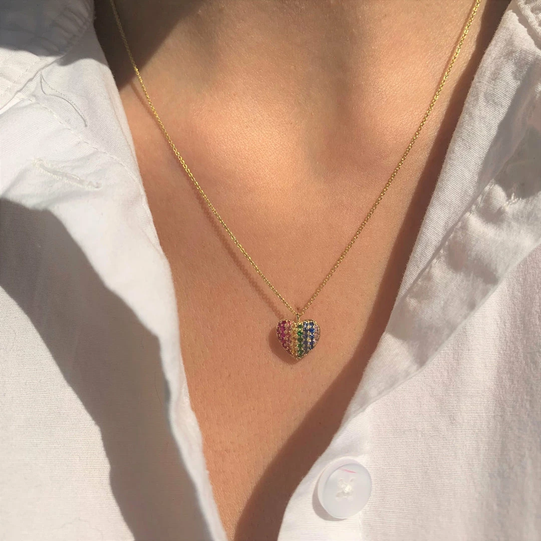 Flash Sale 👏 Sabrina Designs 14k Gold & Sapphire Heart Necklace for 👩 women 🌟 5 Flash Sale 👏 Sabrina Designs 14k Gold & Sapphire Heart Necklace for 👩 women 🌟 - Image 3