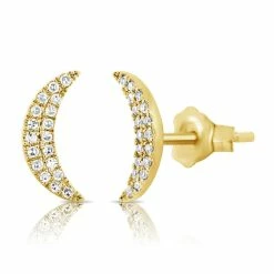 Buy ๐ Sabrina Designs 14k Gold & Diamond Moon Stud Earrings for ๐ฉ women ๐