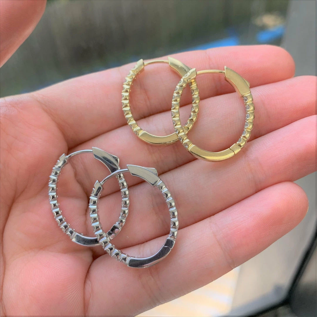 Best Sale ๐ฅ Sabrina Designs 14k Gold & Diamond Oval Hoop Earrings - 1'' for ๐ฉ women ๐ 4 Best Sale ๐ฅ Sabrina Designs 14k Gold & Diamond Oval Hoop Earrings - 1'' for ๐ฉ women ๐ - Image 2