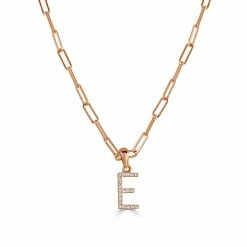 Outlet ✨ Sabrina Designs 14k Rose Gold & Diamond Paperclip Initial Necklace for 👩 women 🤩 -Sabrina Designs Shop 82c5c246853d4b0fafd7064b2d8fed4c 1080x