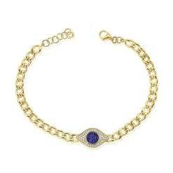Coupon 👏 Sabrina Designs 14k Gold & Diamond Evil Eye Link Bracelet for 👩 women 🥰