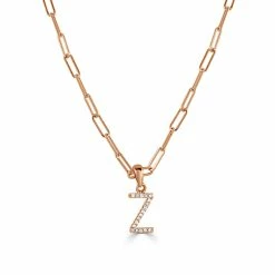 Outlet ✨ Sabrina Designs 14k Rose Gold & Diamond Paperclip Initial Necklace for 👩 women 🤩 -Sabrina Designs Shop 89a8b530409f457abb2d76898d9cd83b 1080x
