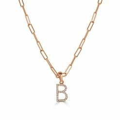 Outlet ✨ Sabrina Designs 14k Rose Gold & Diamond Paperclip Initial Necklace for 👩 women 🤩 -Sabrina Designs Shop 8d58b8bfcaa94b81a3084427e0a5d290 1080x