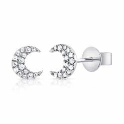 Discount 🔥 Sabrina Designs 14k Gold & Diamond Moon Stud Earrings for 👩 women 🛒