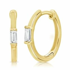Top 10 🔔 Sabrina Designs 14k Gold & Diamond Baguette Huggy Earrings for 👩 women 👏