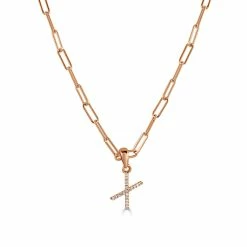 Outlet ✨ Sabrina Designs 14k Rose Gold & Diamond Paperclip Initial Necklace for 👩 women 🤩 -Sabrina Designs Shop c069b26d6eb04ab9ac9ea7817f33bd85 1080x