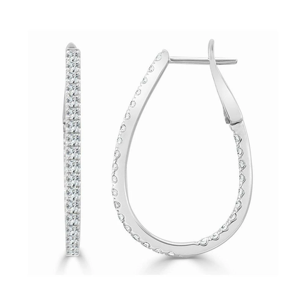 Buy ๐ Sabrina Designs 14k Gold & Diamond Pear Shape Hoop Earrings - 1" for ๐ฉ women ๐ 4 Buy ๐ Sabrina Designs 14k Gold & Diamond Pear Shape Hoop Earrings - 1" for ๐ฉ women ๐ - Image 2
