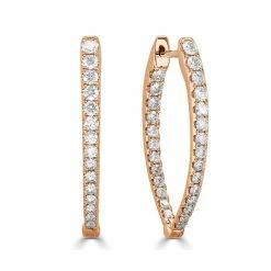 Best Pirce ❤️ Sabrina Designs 14k Gold & Diamond Point Hoop Earrings- 1.25" for 👩 women 🌟