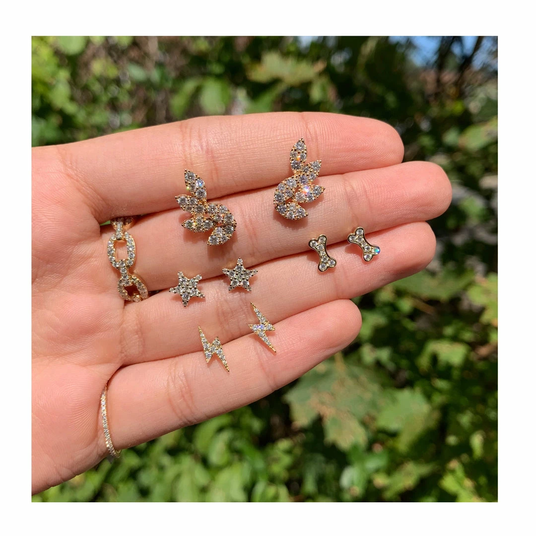 Wholesale π Sabrina Designs 14k Gold & Diamond π Dog Bone Stud Earrings for π© women π 4 Wholesale π Sabrina Designs 14k Gold & Diamond π Dog Bone Stud Earrings for π© women π - Image 2