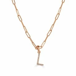 Outlet ✨ Sabrina Designs 14k Rose Gold & Diamond Paperclip Initial Necklace for 👩 women 🤩 -Sabrina Designs Shop c880756733e74a4f91b3bd07bbb2218c 1080x
