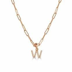 Outlet ✨ Sabrina Designs 14k Rose Gold & Diamond Paperclip Initial Necklace for 👩 women 🤩 -Sabrina Designs Shop cd578d442ec64ae5a6a6841391fb457a 1080x