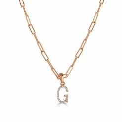 Outlet ✨ Sabrina Designs 14k Rose Gold & Diamond Paperclip Initial Necklace for 👩 women 🤩 -Sabrina Designs Shop cffb1443f1fd4ea1998a02f135983cac 1080x