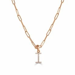 Outlet ✨ Sabrina Designs 14k Rose Gold & Diamond Paperclip Initial Necklace for 👩 women 🤩 -Sabrina Designs Shop d1fcd29012df4be2b05b5c26fbd81b8f 1080x