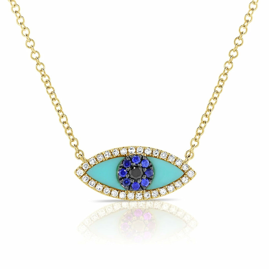 New π₯° Sabrina Designs 14k Gold & Diamond Turquoise Evil Eye Necklace for π© women π 8 New π₯° Sabrina Designs 14k Gold & Diamond Turquoise Evil Eye Necklace for π© women π - Image 6