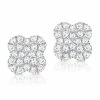 Discount 🎁 Sabrina Designs 14k Gold & Diamond Clover Stud Earrings for 👩 women 🎁