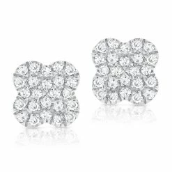 Discount 🎁 Sabrina Designs 14k Gold & Diamond Clover Stud Earrings for 👩 women 🎁