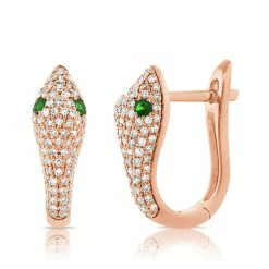 Discount ❤️ Sabrina Designs 14k Gold & Diamond Snake Hoop Earrings for 👩 women 🔥